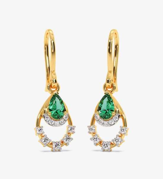 Verdant Splendour Diamond Dangle Earrings