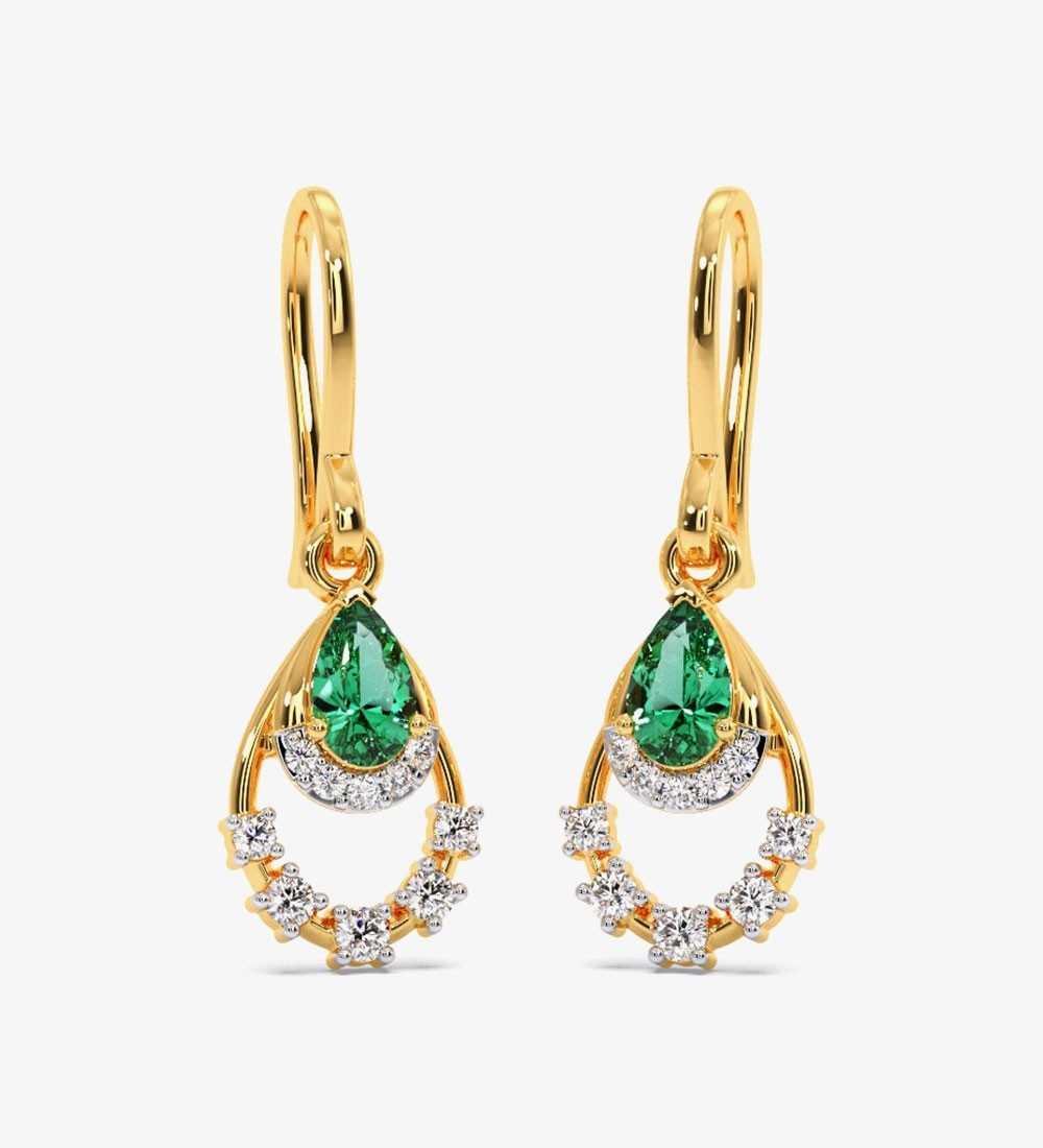 Verdant Splendour Diamond Dangle Earrings