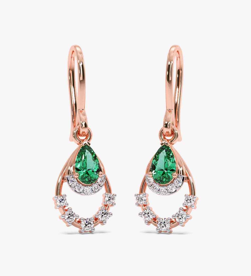 Verdant Splendour Diamond Dangle Earrings