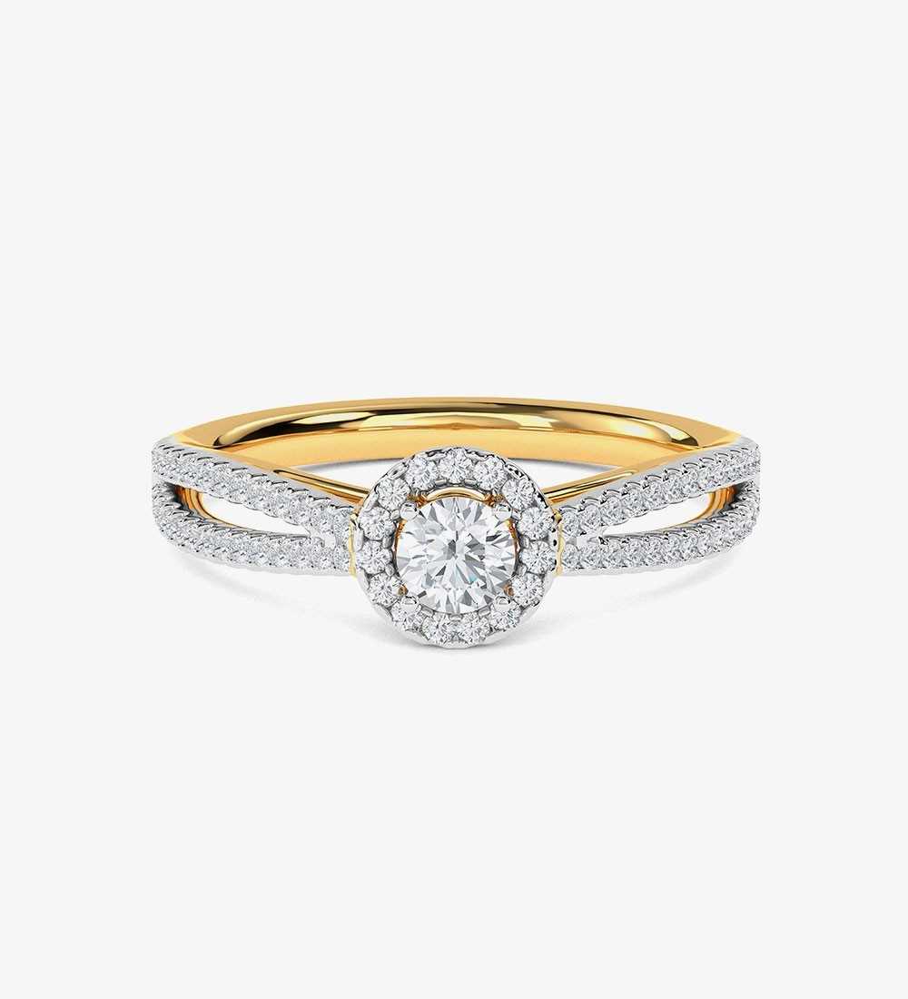 Erina Solitaire Ring Kisna White Gold Ring