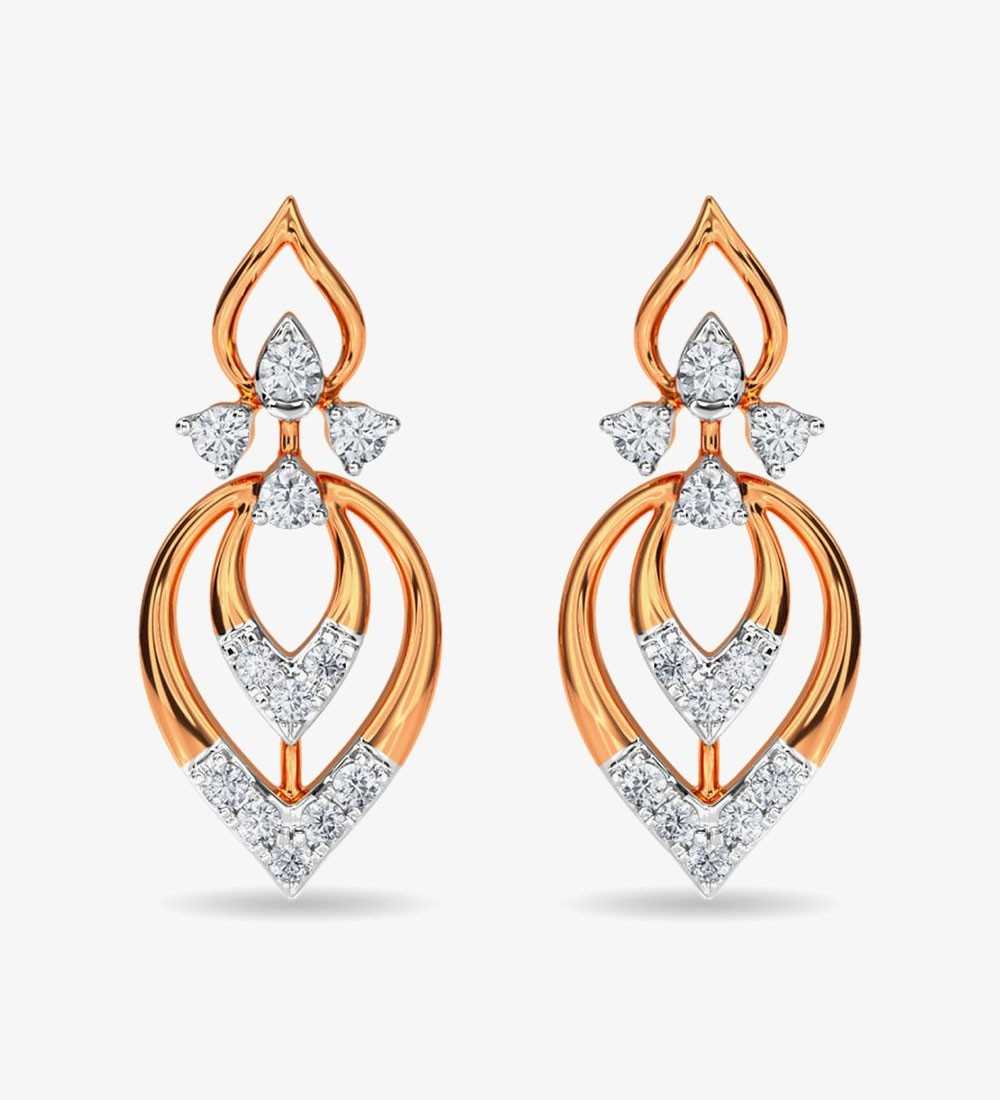 Diamond Stud Eulla Earring Rose Gold